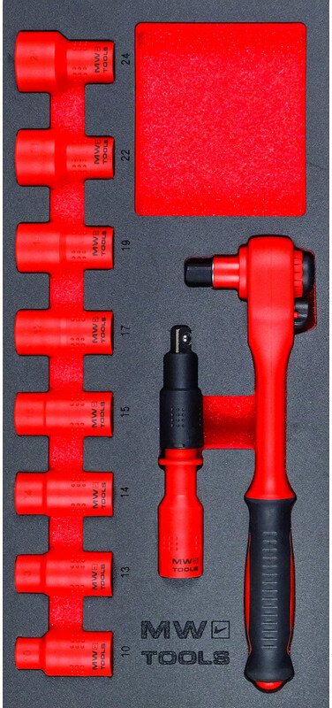 Steckschlüsselsatz EV Schaumstoffeinlage 1/2" 10-24mm 10-teilig MW Tools