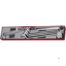 Dobbel ringnøkkel TTX-4 brett 6-32mm 11 deler Teng Tools