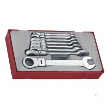 Sett med fleksible girnøkler TT1 skuff 8-19mm 8 deler Teng Tools Sett med fleksible girnøkler TT1 skuff 8-19mm 8 deler Teng Tools