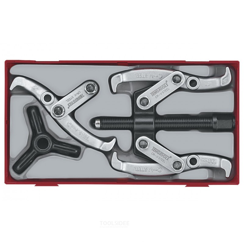 Remskiveaftrækkersæt 2 i 1 TT1 bakke 4 dele Teng Tools