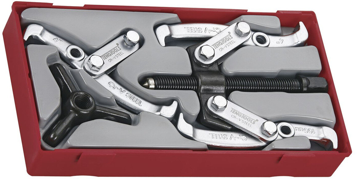 Riemenscheibenabzieher-Set 2 in 1 TT1 Tablett 4-teilig Teng Tools