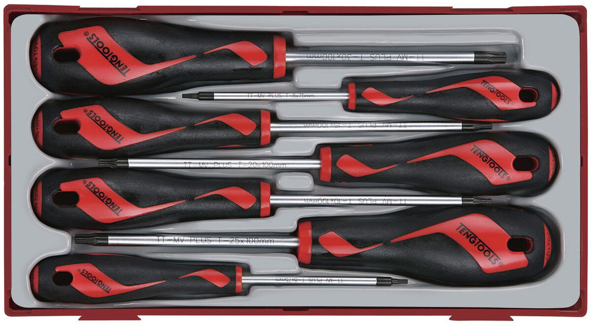 Skruetrækkersæt TX--Tpx TT1 bakke 7 dele Teng Tools
