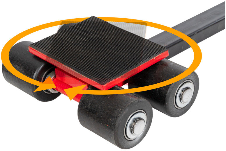 Transportroller 3 t 4 Nylonrollen mit Hebel und Drehplattform MW Tools Transportroller 3 t 4 Nylonrollen mit Hebel und Drehplattform MW Tools