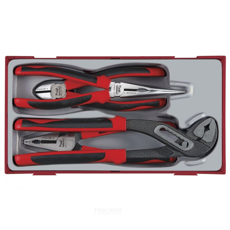Tangsæt med Tpr-håndtag TT1 bakke 4 dele Teng Tools