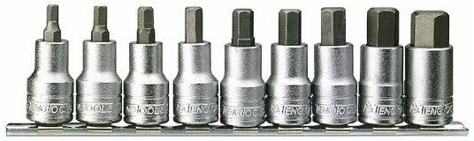 Sæt med unbrako-topnøgler på skinne 1/2" 5-17 mm 9 dele Teng Tools