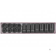 Slagdoppenset TTX4 tray 3/4" 19-36mm 15 delig Teng Tools