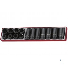 Slagdoppenset TTX4 tray 3/4" 19-36mm 15 delig Teng Tools