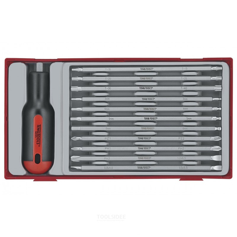 Pitkät kärkipalat + kahva TT1-lokero PZ- TX- HEX- PH 12-osainen Teng Tools