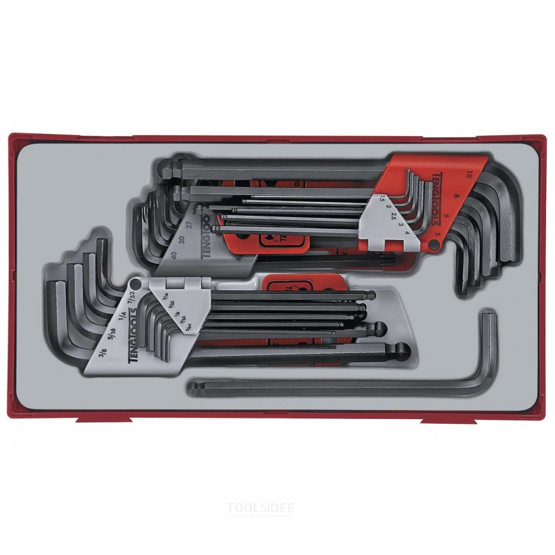 L-key set HEX-TX-AF TT1 tray 28 pieces Teng Tools L-key set HEX-TX-AF TT1 tray 28 pieces Teng Tools