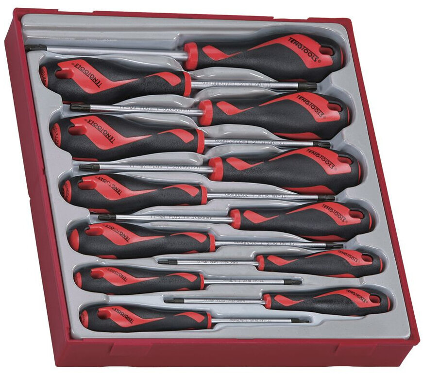 Skruetrækkersæt Tx-sæt TT2 bakke 12 dele Teng Tools Skruetrækkersæt Tx-sæt TT2 bakke 12 dele Teng Tools