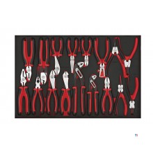 Tangenset Foam4x4 tray 17 delig  Teng Tools