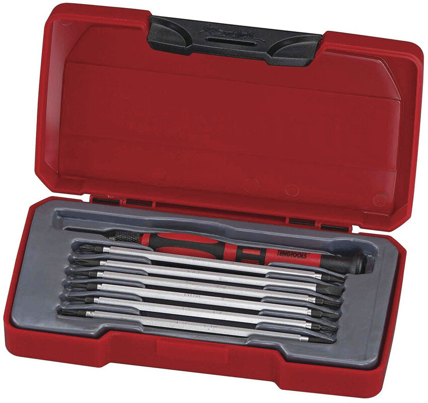 Mini skruetrækkersæt med 8 dele Teng Tools