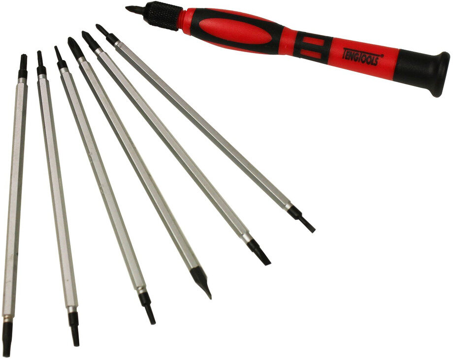 Mini skruetrækkersæt med 8 dele Teng Tools