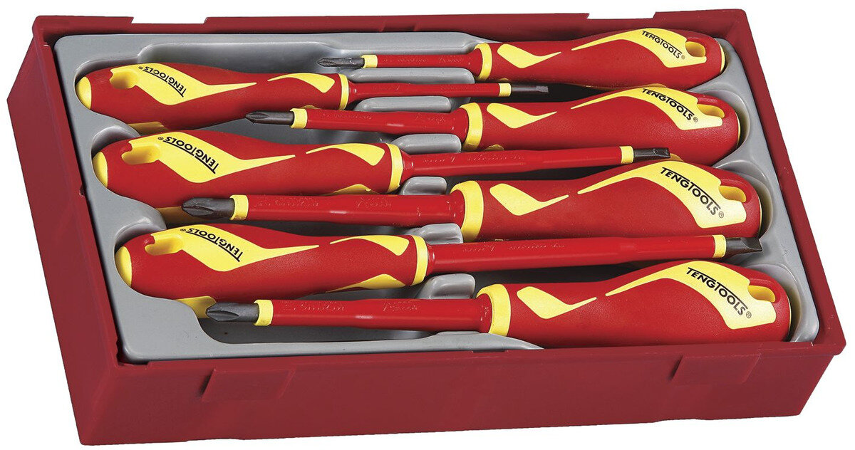 Schraubendrehersatz gemischt 1000V TT1 Ablage Flach- PH- pz 7-teilig Teng Tools