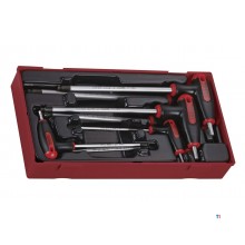 Sechskantschlüsselsatz mit T-Griff TT1 Ablage von 3/32" bis 5/16" 7-teilig Teng Tools