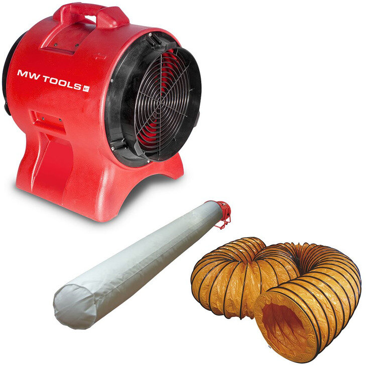 MV300PP Ventilator med slange og filterpose MW Tools MV300PP Ventilator med slange og filterpose MW Tools