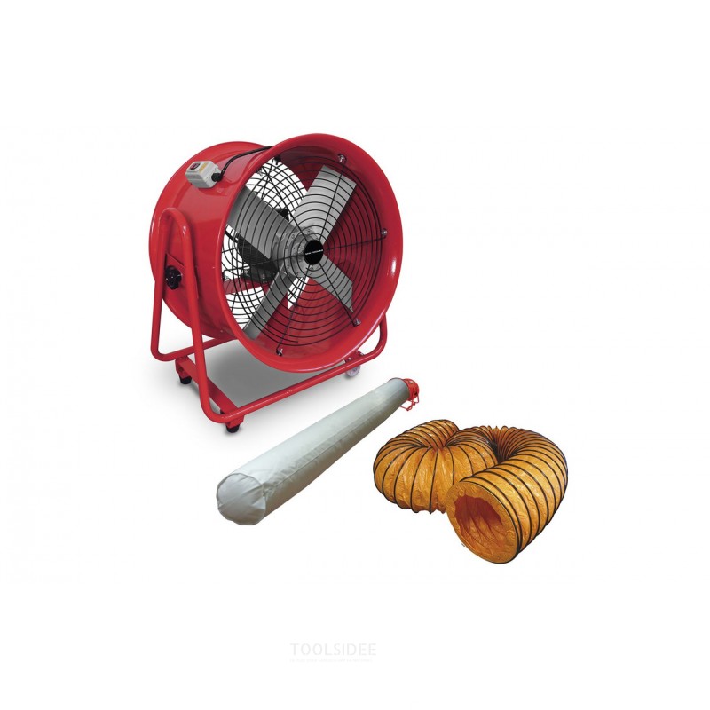 Liikuteltava tuuletin MV500R letkulla ja suodatinpussilla MW Tools