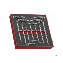 T-grebsnøglesæt med Foam2-bakke TX-TPX 7-delt Teng Tools