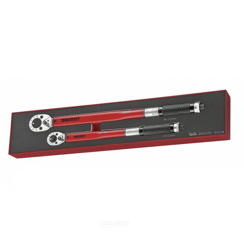 Momentnøglesæt Skum x 4 bakke 2 stk. Teng Tools