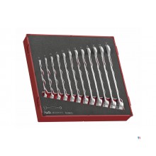 Ringgaffelnøglesæt HIP-GRIP Skum 2 bakke 8-19mm 12 dele Teng Tools Ringgaffelnøglesæt HIP-GRIP Skum 2 bakke 8-19mm 12 dele Teng Tools