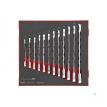 Ratschenringschlüssel-Set Foam2-Tablett 8-19mm 12-teilig Teng Tools Ratschenringschlüssel-Set Foam2-Tablett 8-19mm 12-teilig Teng Tools