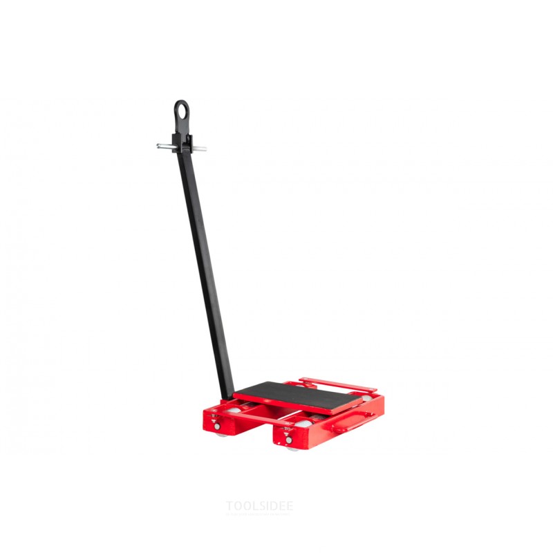 Transportruller 12 t 8 stålruller med håndtag og roterende platform MW Tools Transportruller 12 t 8 stålruller med håndtag og roterende platform MW Tools