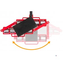Transportrollen 12 t 8 stalen rollen met hendel en draaibaar plateau MW Tools