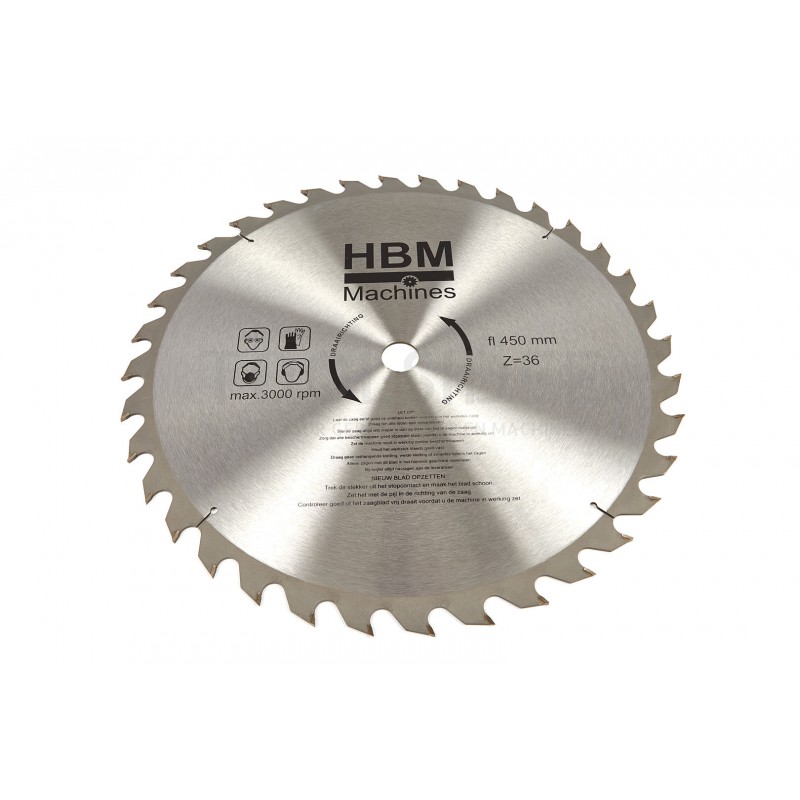 HBM 450 x 36T Lame de scie circulaire pour bois - ASHAT 30 mm