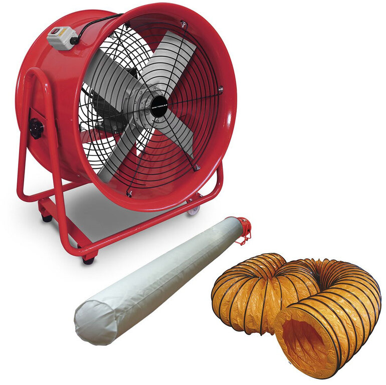 Mobiler Ventilator MV500R3 mit Schlauch und Filterbeutel MW Tools