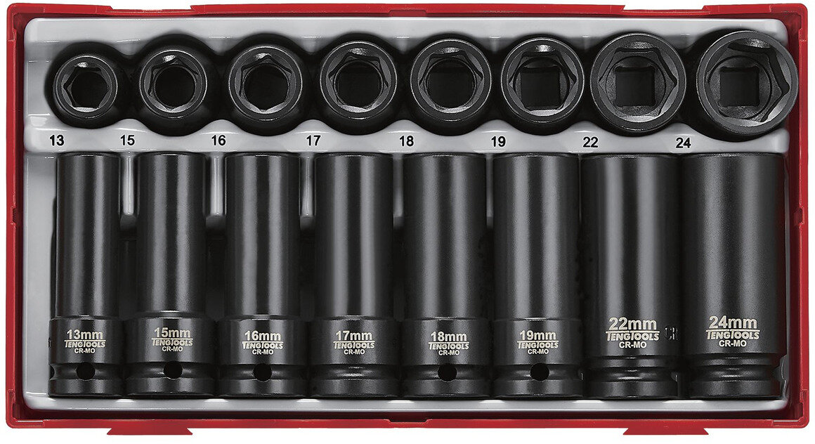 Schlagschrauber-Steckschlüsselsatz TT1 Ablage 1/2" 13-24mm 20-teilig Teng Tools Schlagschrauber-Steckschlüsselsatz TT1 Ablage 1/2" 13-24mm 20-teilig Teng Tools