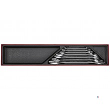 Dobbelt gaffelnøglesæt AF TTX4 bakke 1/4"- 1-1/4" 7 dele Teng Tools