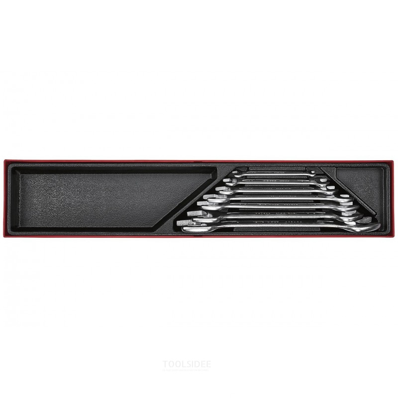 Dobbelt gaffelnøglesæt AF TTX4 bakke 1/4"- 1-1/4" 7 dele Teng Tools