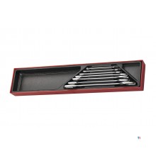 Dobbelt gaffelnøglesæt AF TTX4 bakke 1/4"- 1-1/4" 7 dele Teng Tools