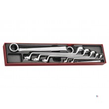 Dobbelt ringnøglesæt AF TTX4 bakke 1/4"- 1-1/4" 7 dele Teng Tools