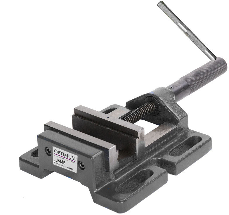 Universal boreklemme med fast prismekjeft, kjevebredde 100 mm, klemmeåpning 100 mm, kjevehøyde 30 mm, optimal