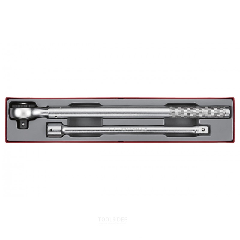 Sæt med forlængelig skralde 3/4" 72 tænder og 16" forlænger Teng Tools