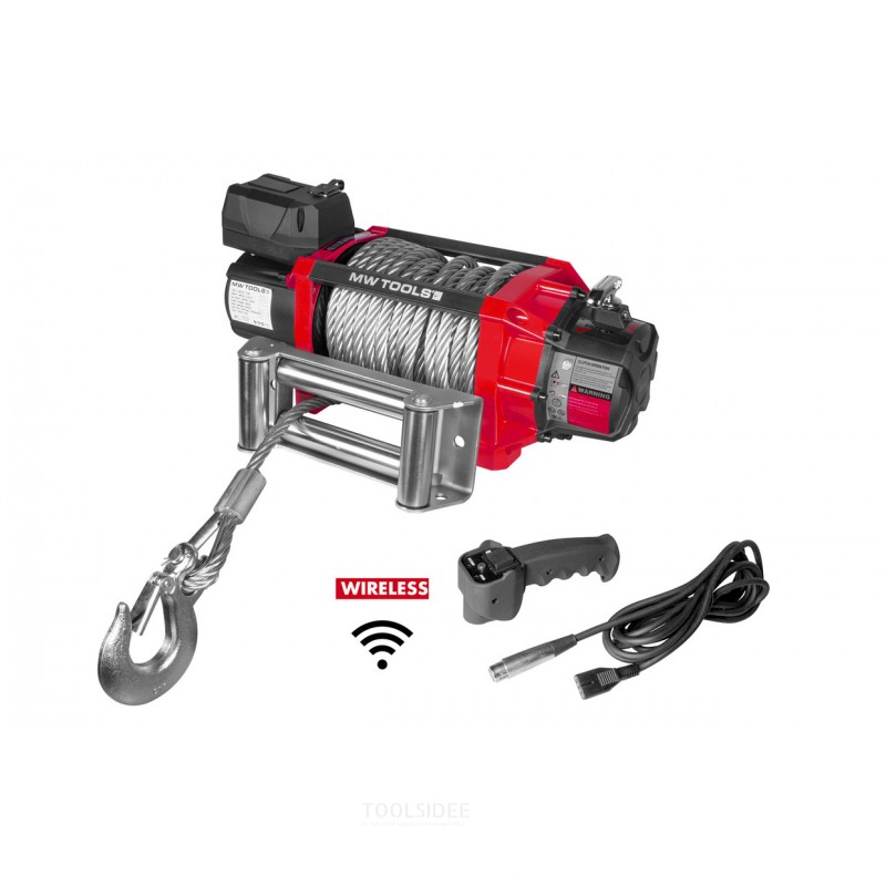 24V 8164kg 22m stålkabelspil med trådløs fjernbetjening MW Tools 24V 8164kg 22m stålkabelspil med trådløs fjernbetjening MW Tools