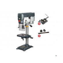 Bænkboremaskine med boring op til ø 20 mm, MK2 550W, 230V, 12 hastigheder, boretvinge og Optidrill spændeboltsæt.