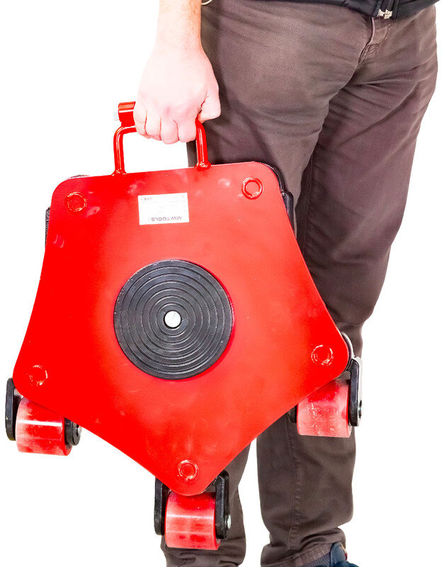 Transportruller 4 t 5 ruller PU 360° manøvredygtig med håndtag MW Tools Transportruller 4 t 5 ruller PU 360° manøvredygtig med håndtag MW Tools