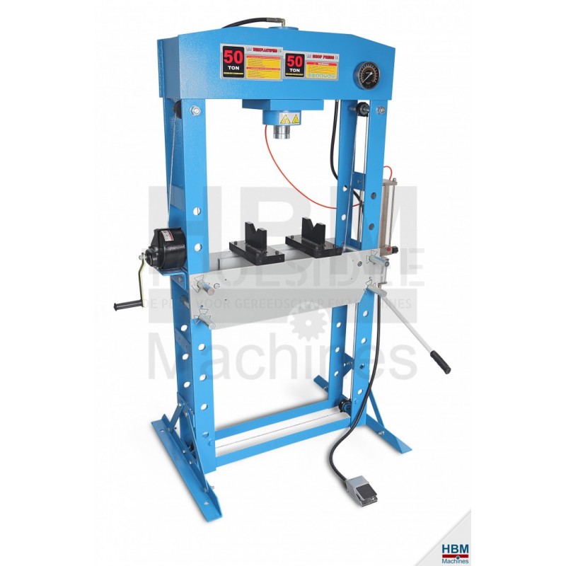 HBM 50 ton hydraulic and pneumatic frame press / workshop press HBM 50 ton hydraulic and pneumatic frame press / workshop press
