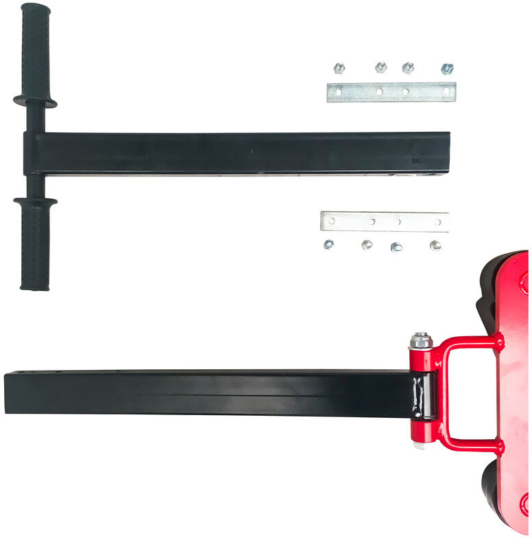 Transportruller 2 til 3 ruller PU 360° manøvredygtig med håndtag MW Tools