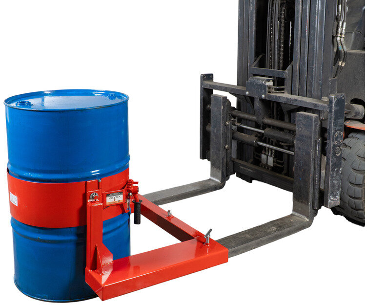 Gaffeltrucktromler med fatgriper og tipper 220L 364kg MW Verktøy