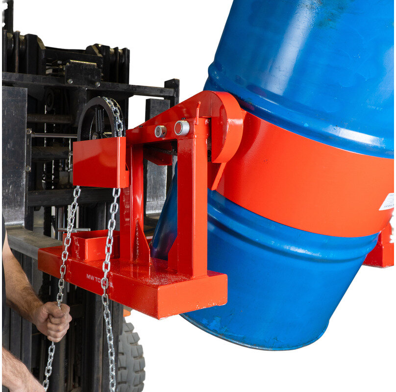 Gaffeltrucktromler med fatgriper og tipper 220L 364kg MW Verktøy