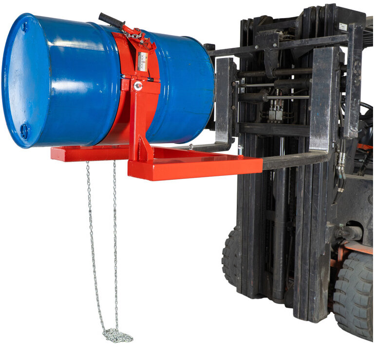 Gaffeltrucktromler med fatgriper og tipper 220L 364kg MW Verktøy