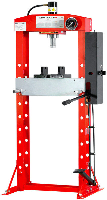 Hydraulisk presse 20T hånd- og fodbetjening MW Tools
