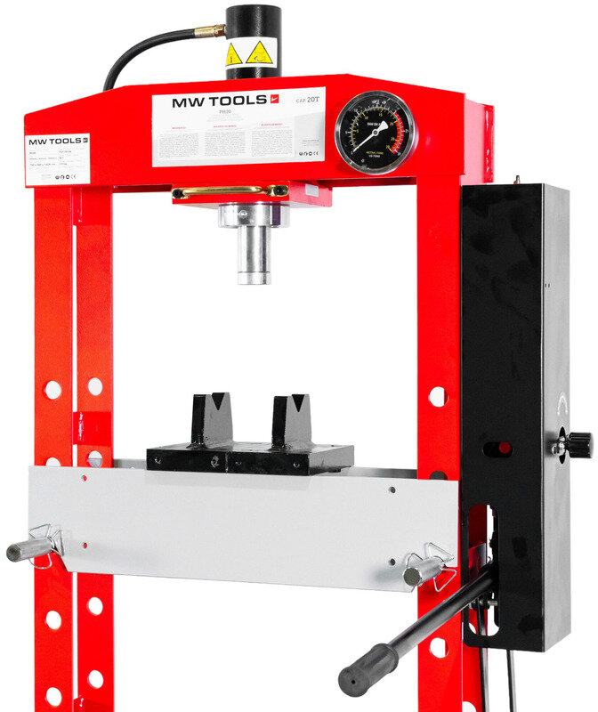 Hydraulisk presse 20T hånd- og fodbetjening MW Tools