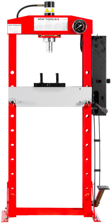 Hydraulisk presse 20T hånd- og fodbetjening MW Tools