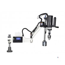 Electric drill - tap arm drilling ø 12 mm tapping M12 PLC control servo 0.6 kW 230V range 1100 mm incl. 6 tapping pots MW-Tech