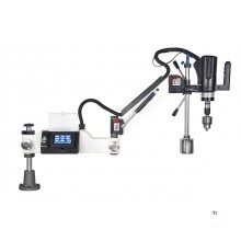 Electric drill - tap arm drilling ø 12 mm tapping M12 PLC control servo 0.6 kW 230V range 1100 mm incl. 6 tapping pots MW-Tech
