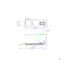 Elektromotor-Scherenhebebühne 1000kg 2250x800mm MW Tools